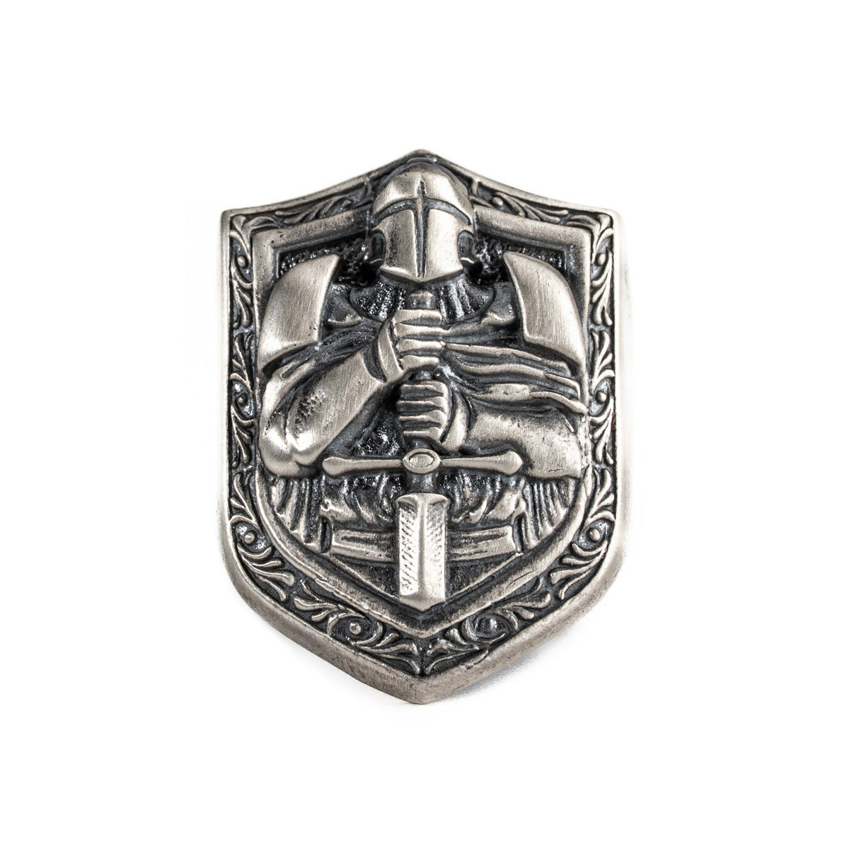 Knight Crusader Relief Motif Ring  Ring  Charmora Jewelry