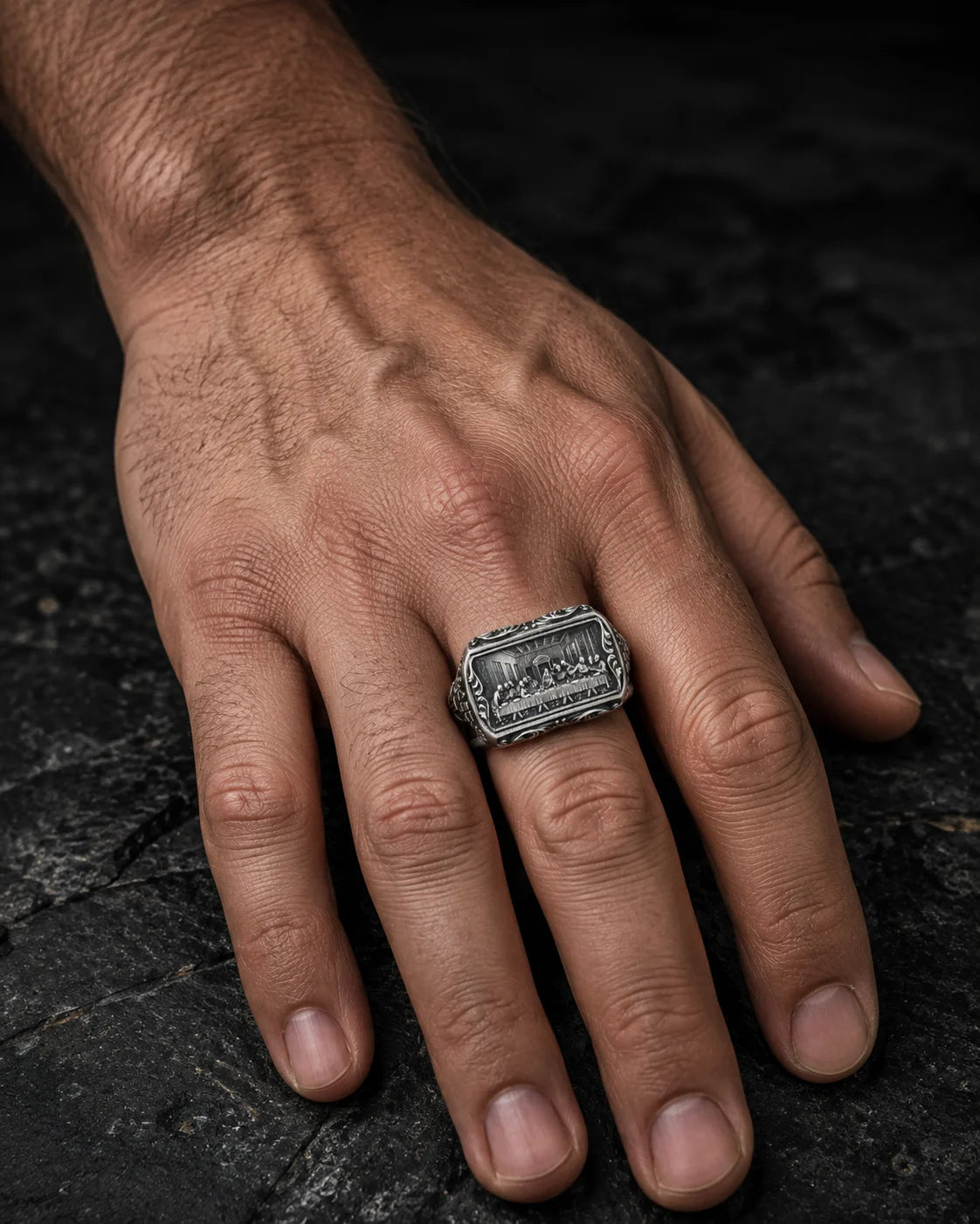 Last Supper Ring: Leonardo da Vinci Artwork  Ring Charmora Jewelry