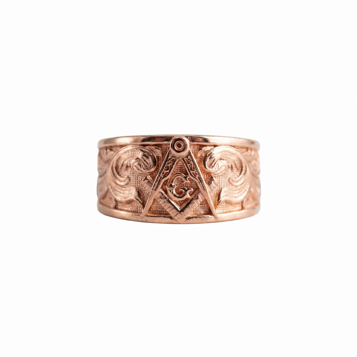Sterling Silver Masonic Ring: Freemason Symbol Jewelry Gift