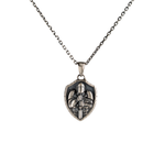 Medieval Knight Shield Sword Armor Necklace  Necklace  Charmora Jewelry