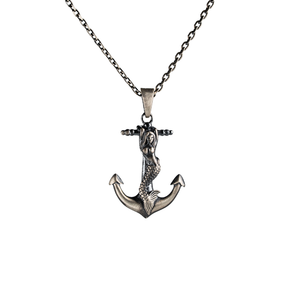 Mermaid Anchor Pendant Necklace  Necklace  Charmora Jewelry