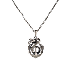 Nautical Anchor Serpent Coiled Necklace  Necklace  Charmora Jewelry
