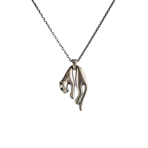 Wild Cat Panther Amulet Necklace  Necklace  Charmora Jewelry