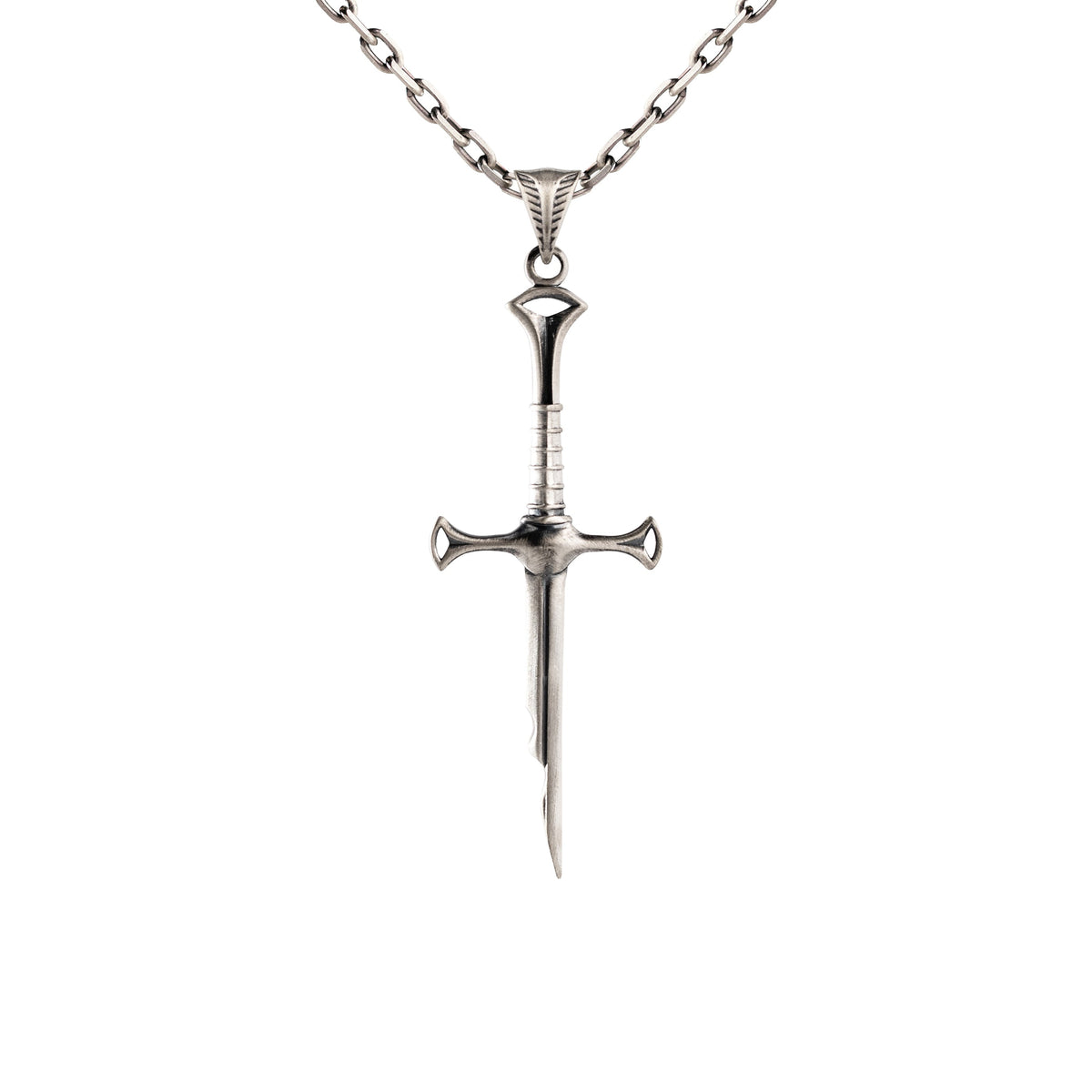 Segmented Linear Bladed Motif Necklace  Necklace  Charmora Jewelry
