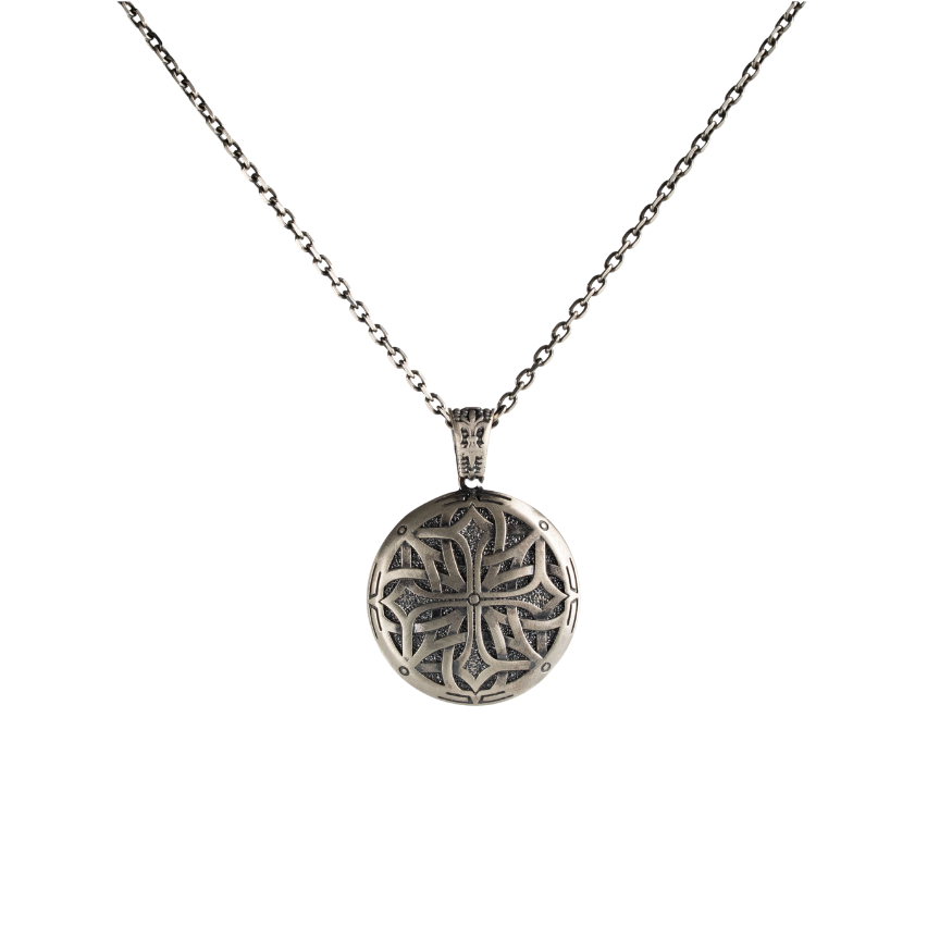Celtic Knotwork Medallion Necklace  Necklace  Charmora Jewelry