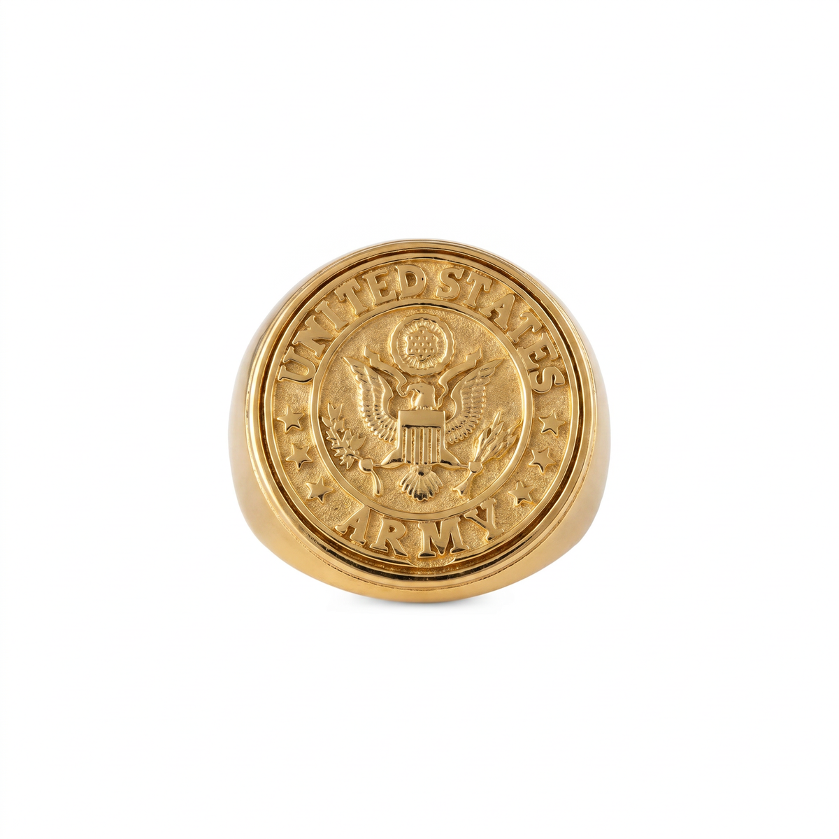 US Army Eagle Crest Relief Motif Signet Ring  Ring  Charmora Jewelry