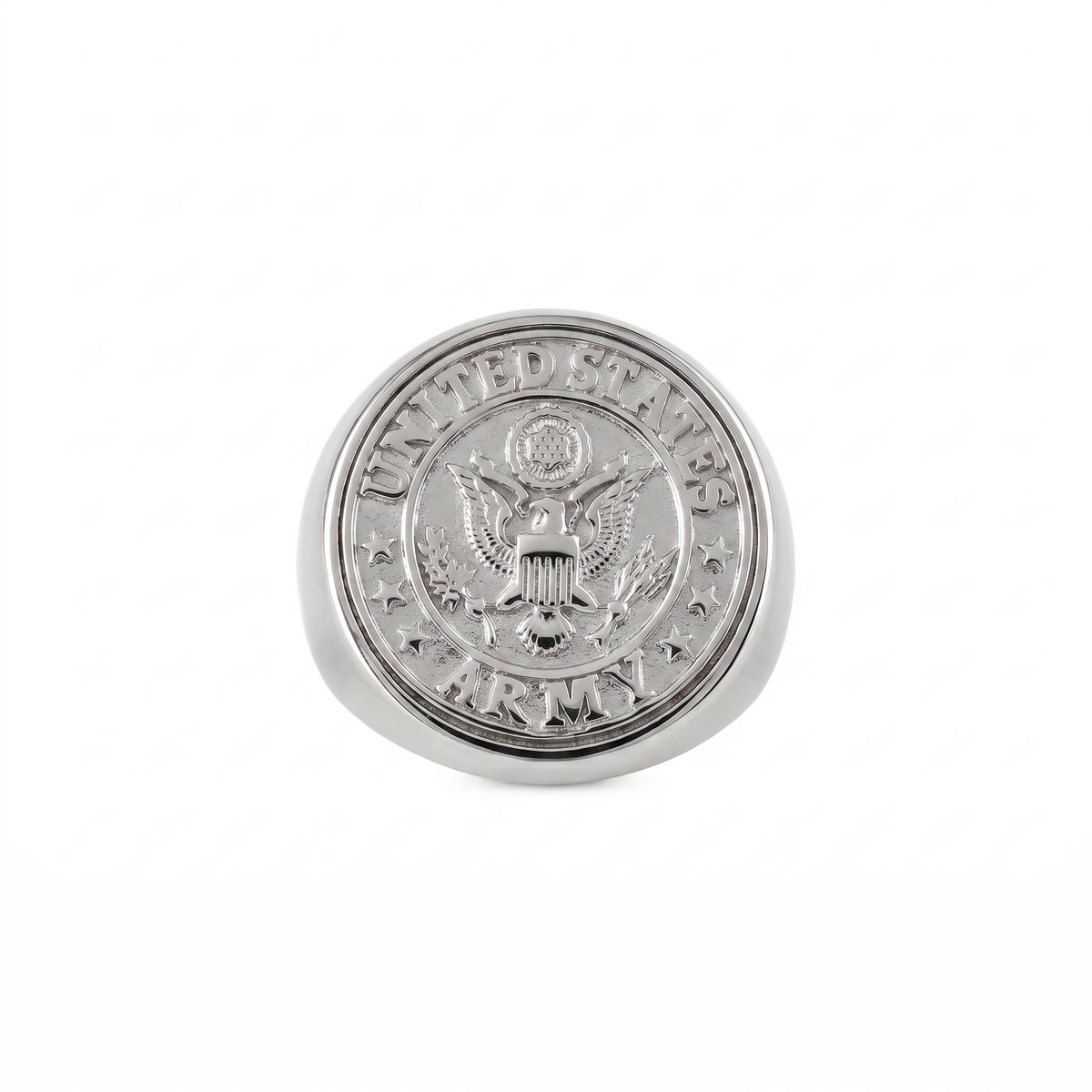 US Army Eagle Crest Relief Motif Signet Ring  Ring  Charmora Jewelry