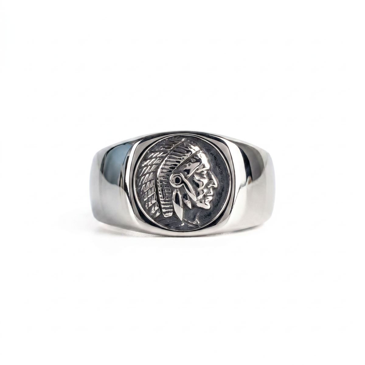 Figurative Native Heritage Feathered Ring  Ring  Charmora Jewelry