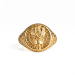 Owl Skull Relief Motif Ring  Ring  Charmora Jewelry