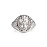 Owl Skull Relief Motif Ring  Ring  Charmora Jewelry