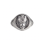 Owl Skull Relief Motif Ring  Ring  Charmora Jewelry