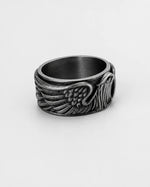 Sculpted Aquiline Form Winged Ring  Ring Charmora Jewelry