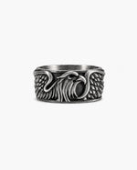 Sculpted Aquiline Form Winged Ring  Ring Charmora Jewelry