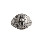 Spartan Helmet Relief Motif Signet Ring  Ring  Charmora Jewelry