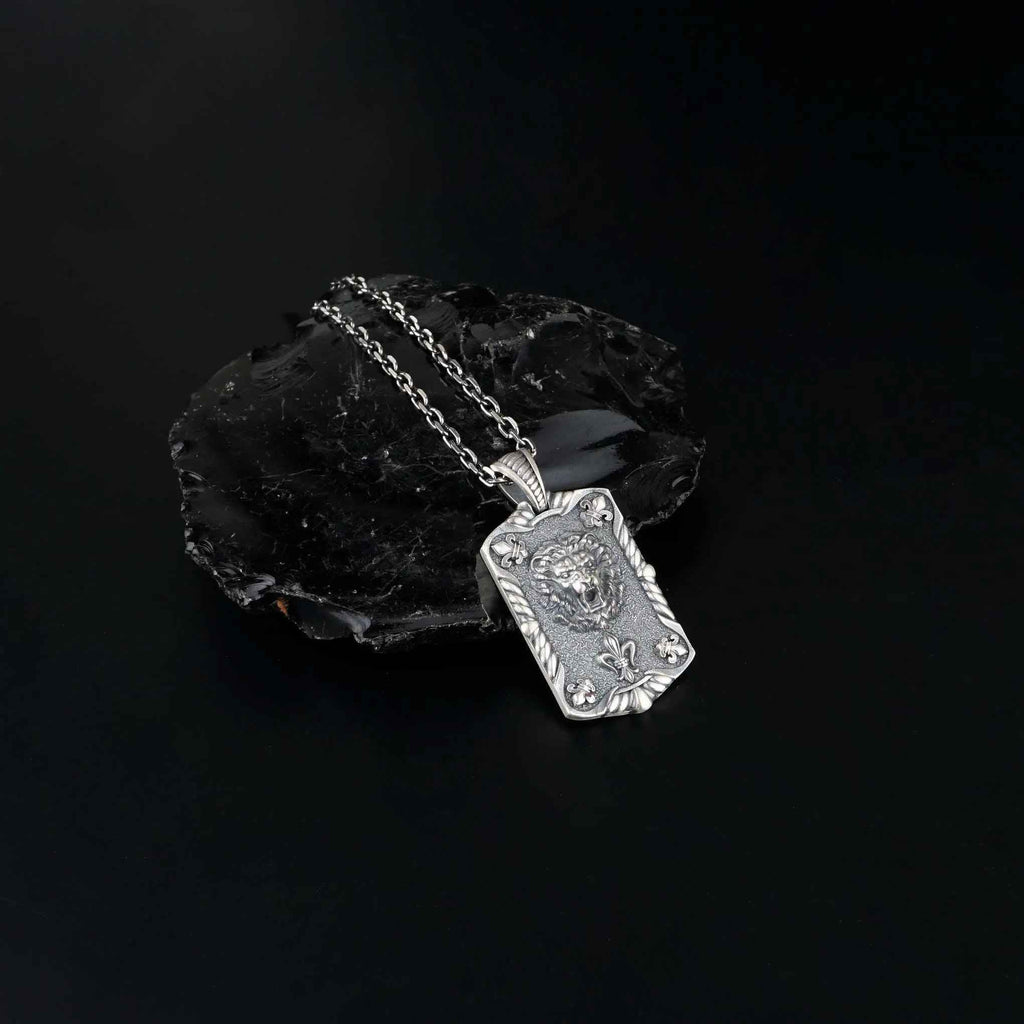 Sterling Silver Lion Pendant Necklace: Handmade Leo Jewelry Gift