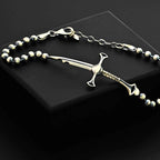 925 Sterling Silver Sword Bracelet – Handmade Warrior Jewelry for Men