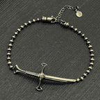 925 Sterling Silver Sword Bracelet – Handmade Warrior Jewelry for Men