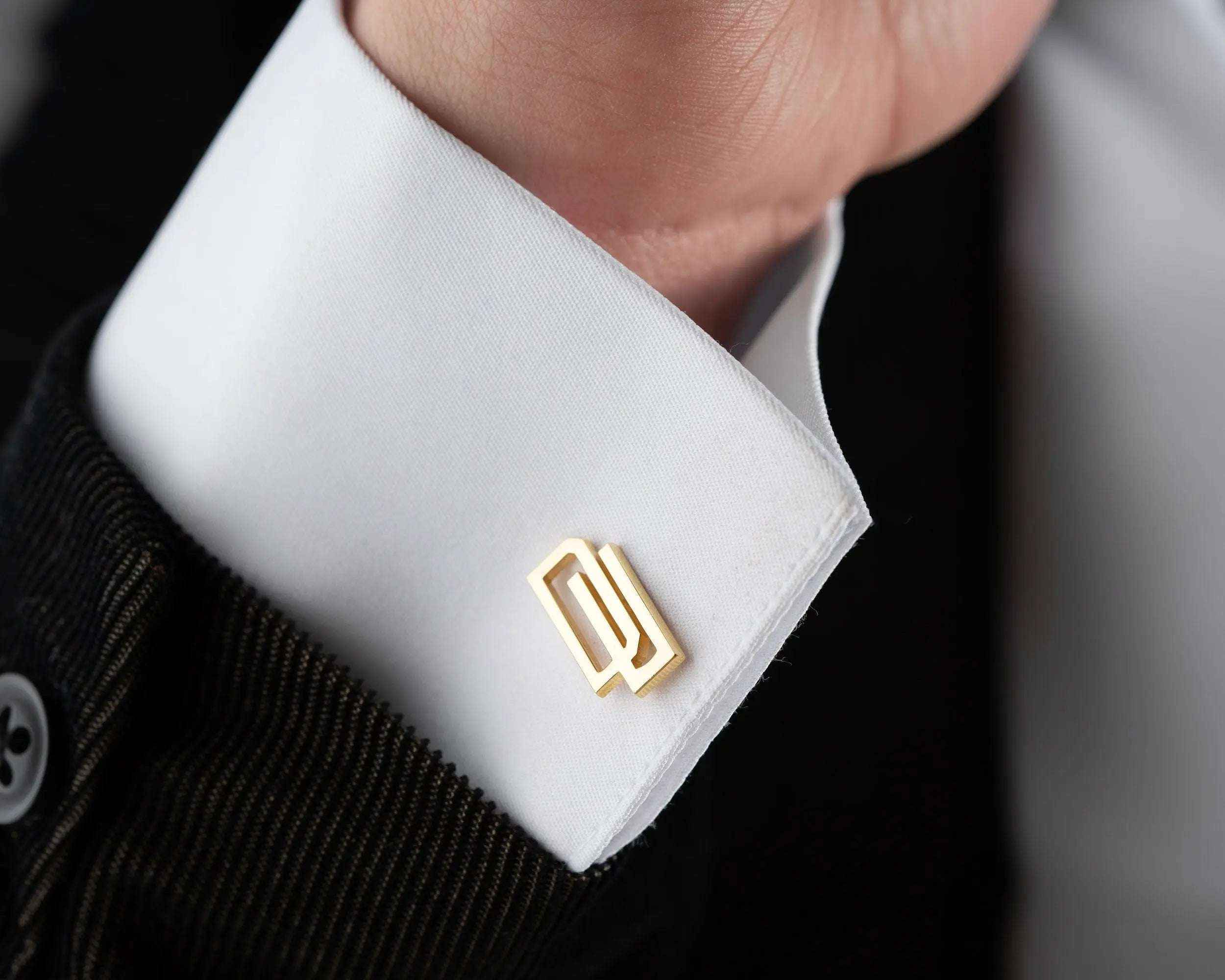 Sterling Silver Initials Cufflinks, Personalized Wedding Gift