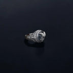 Oxidized Sterling Silver Demon Skull Ring, Gothic Biker Jewelry   Charmora Jewelry