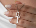 Custom Sterling Silver Ankh Necklace: Personalized Egyptian Jewelry