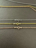 Sterling Silver Chain: Oxidized, Polished, Gold, Rose Gold   Charmora Jewelry
