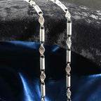 Oxidized Sterling Silver Mens Necklace: Handmade Pendant Jewelry