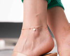 Sterling Silver Four Leaf Clover Anklet: Good Luck Charm