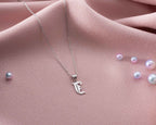 Sterling Silver Initial Necklace: Custom Letter Pendant