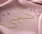 Sterling Silver Lesbian Symbol Anklet: Pride LGBTQ Jewelry