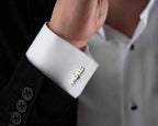 Sterling Silver Custom Name Cufflinks: Personalized Groomsmen Gift