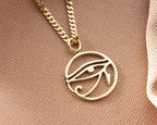 Silver Eye of Horus Necklace: Egyptian Pendant, Historical Pendant