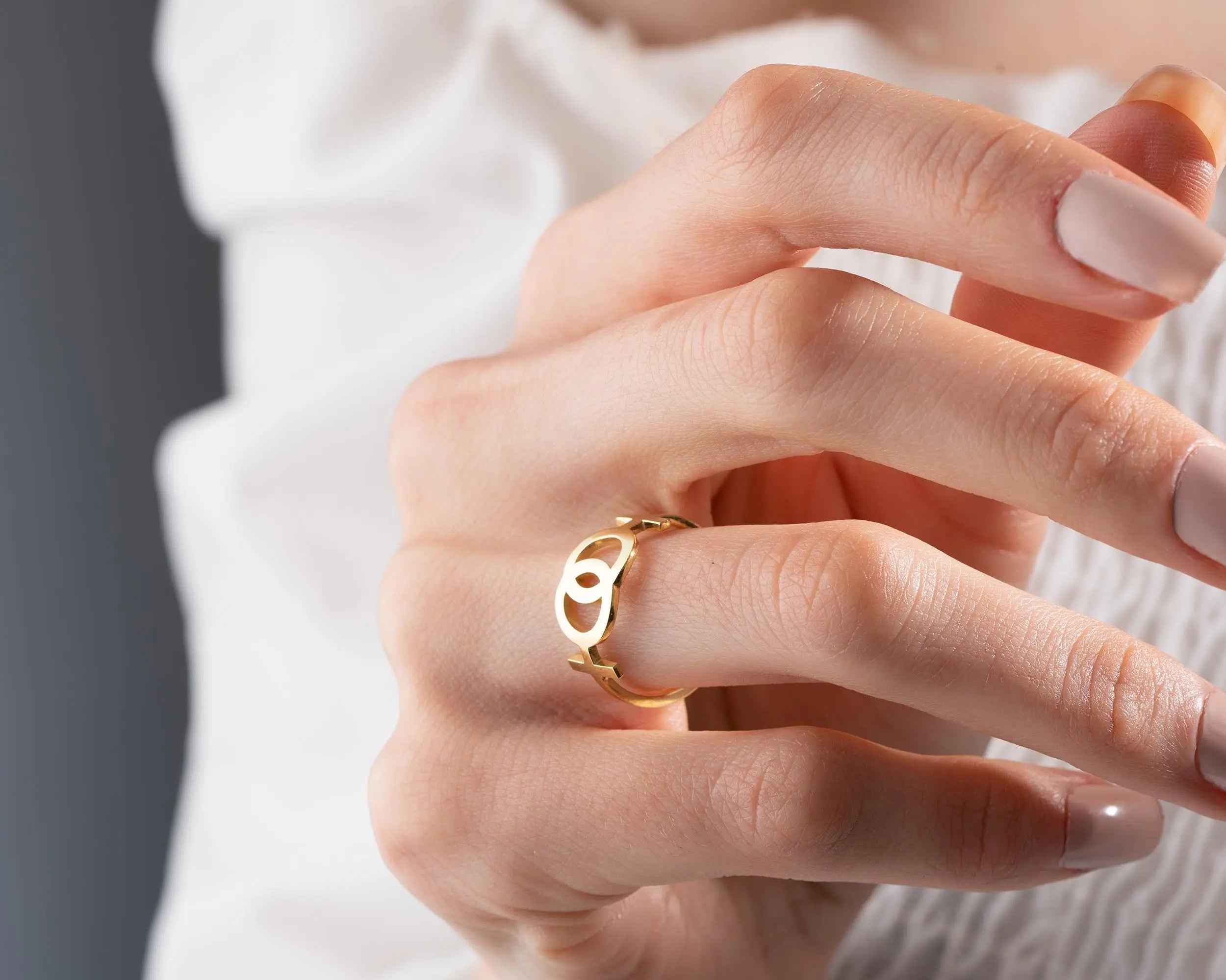 Sterling Silver Lesbian Symbol Ring: LGBTQ Pride Jewelry