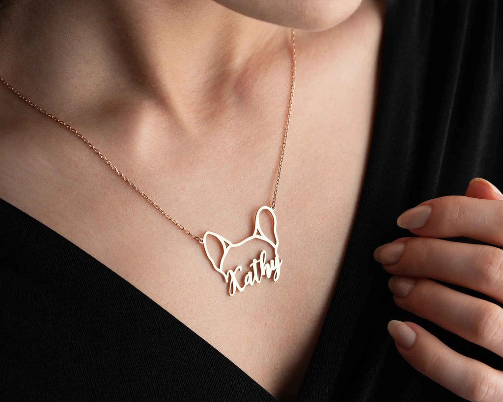 Personalized Dog Name Necklace: Sterling Silver Custom Pet Pendant
