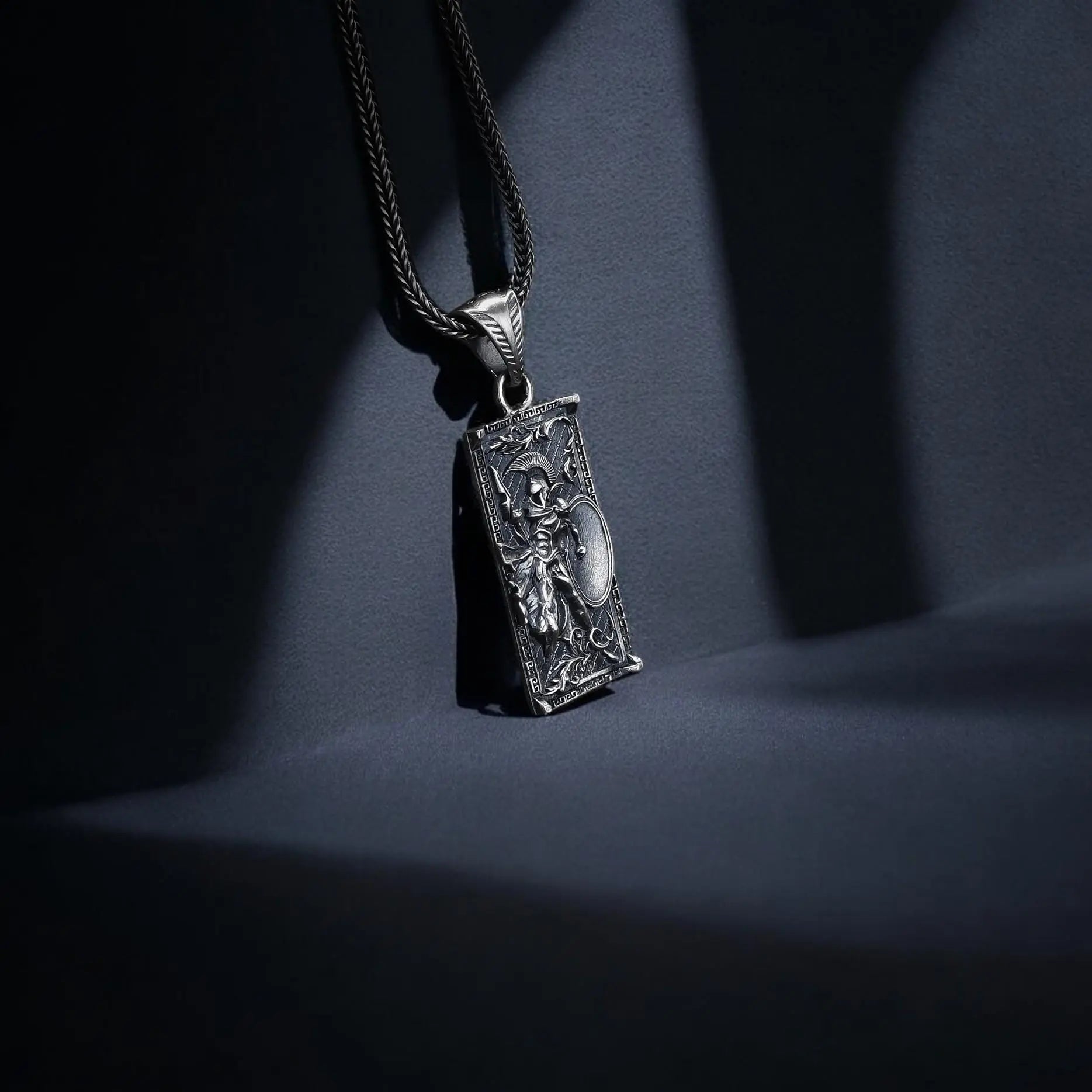 Sterling Silver Spartan Warrior Necklace: Greek Pendant Jewelry   Charmora Jewelry