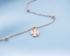 Sterling Silver Four Leaf Clover Anklet: Good Luck Charm