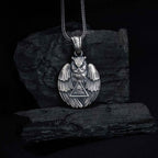 Sterling Silver Owl Pendant Necklace: All-Seeing Eye Illuminati Symbol