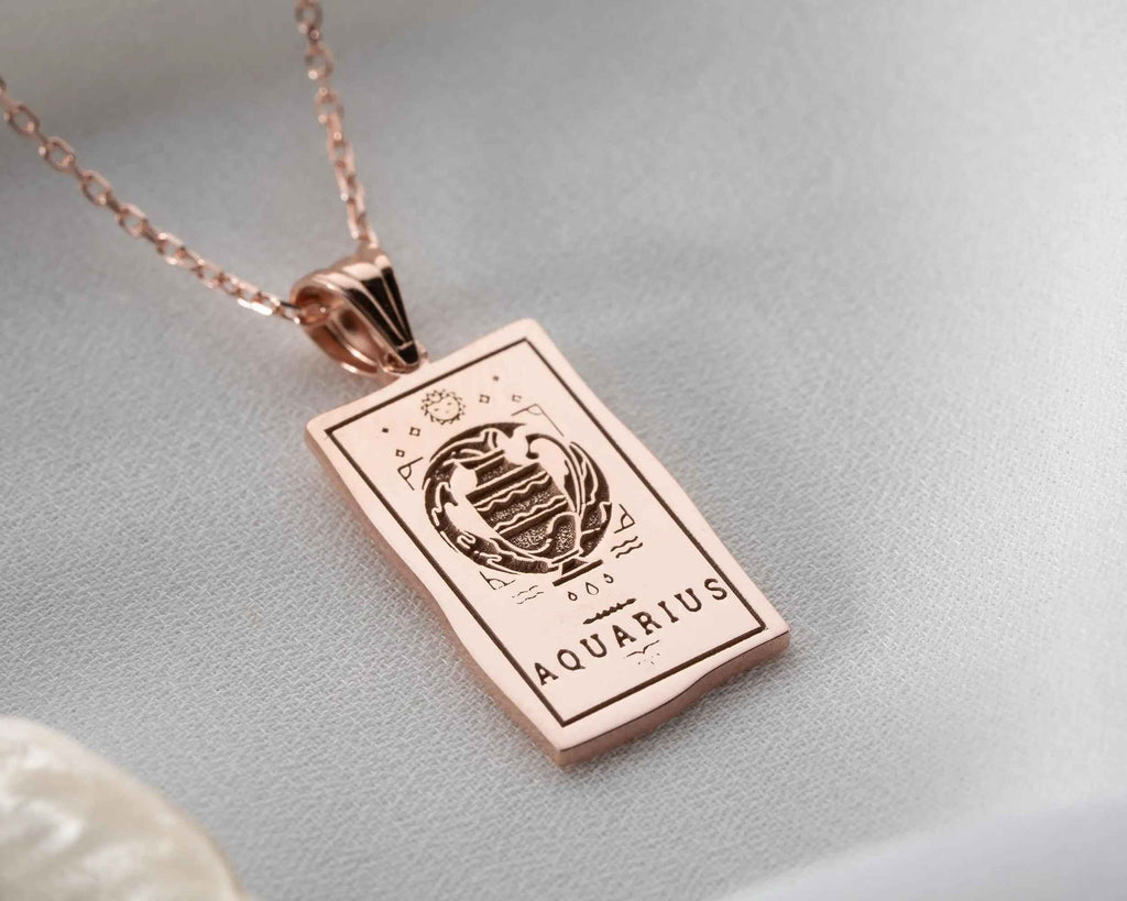 Sterling Silver Zodiac Sign Necklace: Personalized Horoscope Pendant