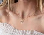 Sterling Silver Lesbian Heart Necklace: LGBT Pride Jewelry