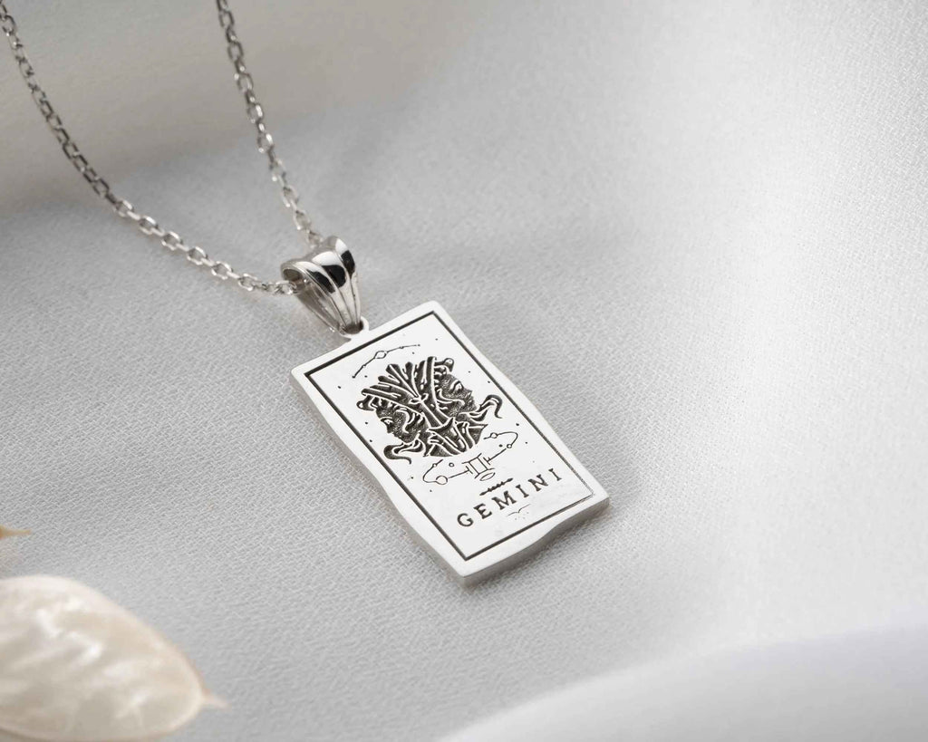 Sterling Silver Zodiac Sign Necklace: Personalized Horoscope Pendant