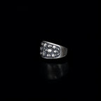 Sterling Silver Skull Ring: Memento Mori Biker Ring, Gothic Jewelry   Charmora Jewelry