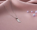 Sterling Silver Initial Necklace: Custom Letter Pendant