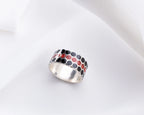 Honeycomb Sterling Silver Ring: Geometric Beehive Jewelry Men   Charmora Jewelry