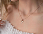Sterling Silver Transgender Symbol Necklace: Pride LGBT Jewelry