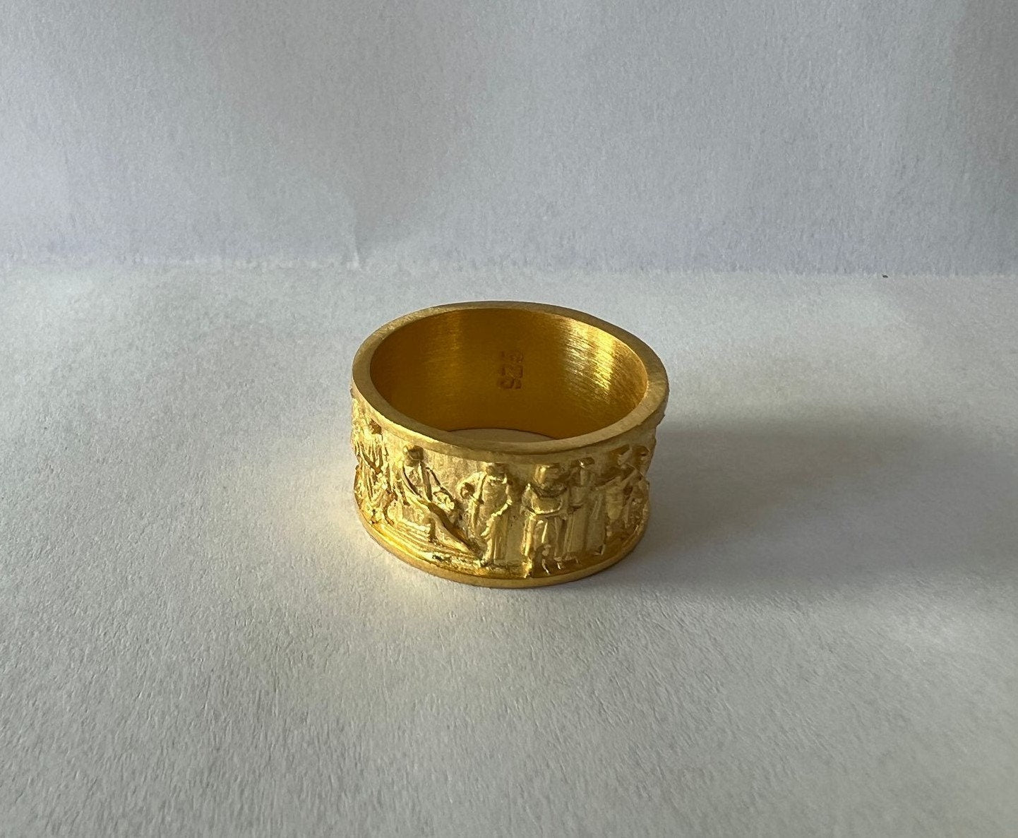 Ancient Roman Senator Ring: 925 Sterling Silver, Roman Empire Jewelry