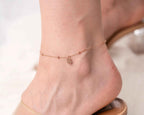 Sterling Silver Four Leaf Clover Anklet: Good Luck Charm
