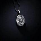 Sterling Silver Compass Necklace, Travel Jewelry Gift for Him   Charmora Jewelry