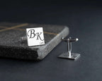 Engraved Sterling Silver Infinity Cufflinks: Personalized Wedding Groomsmen Gift   Charmora Jewelry