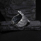 Sterling Silver American Eagle Ring: Oxidized 925 Silver Band