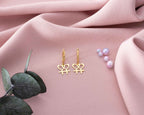 Sterling Silver Lesbian Heart Earrings: LGBTQ Pride Jewelry