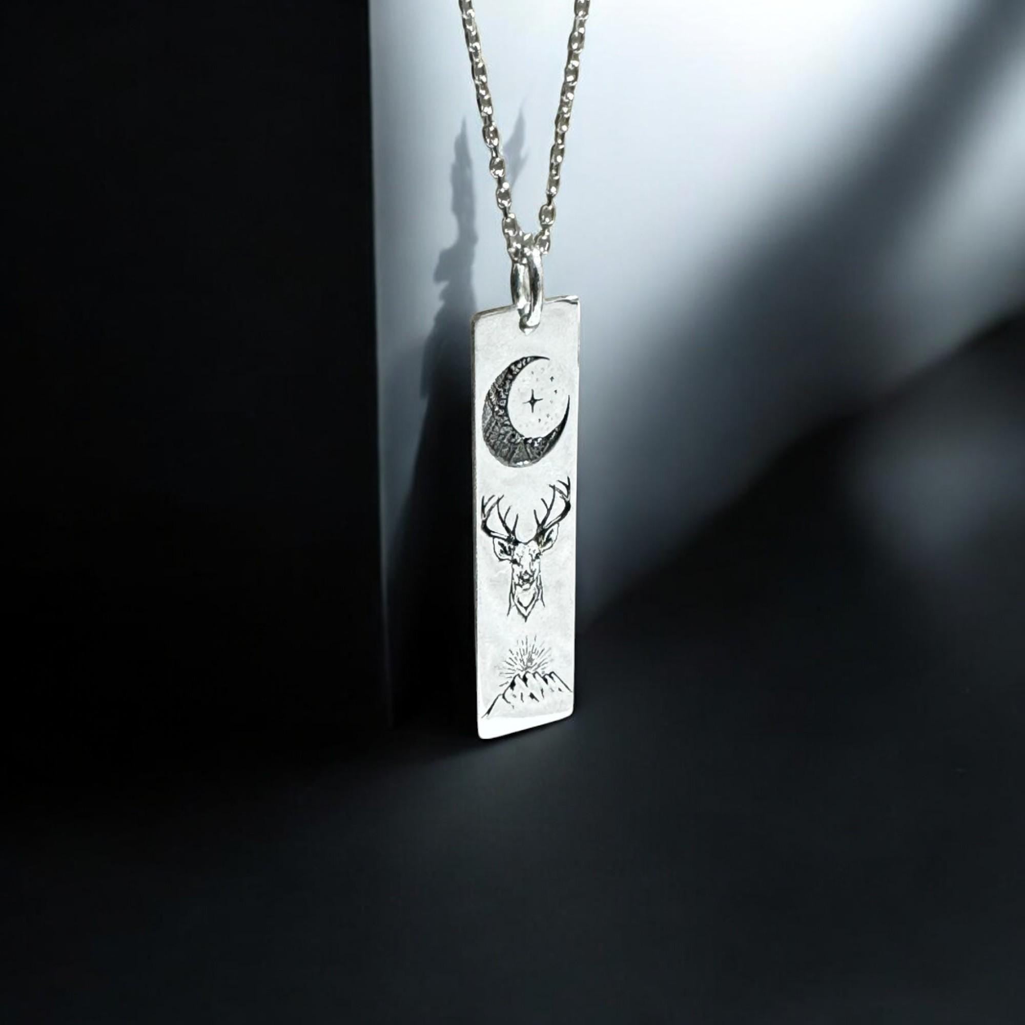 Night Court Velaris Sterling Silver Necklace: Bookish Mountain Pendant